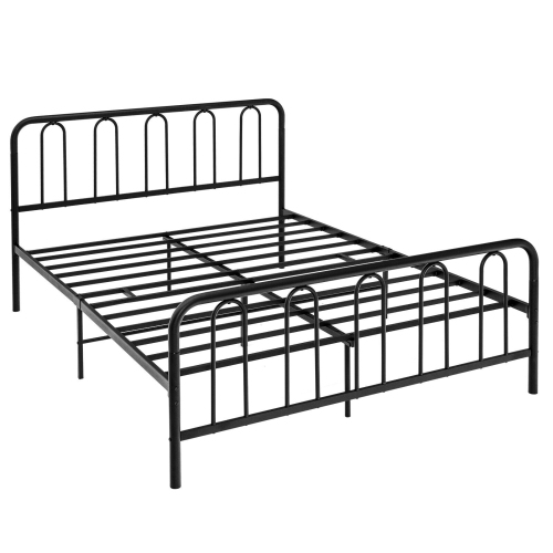 SLICKBLUE  Sturdy Metal Bed Frame With Headboard And Footboard for Bedroom
