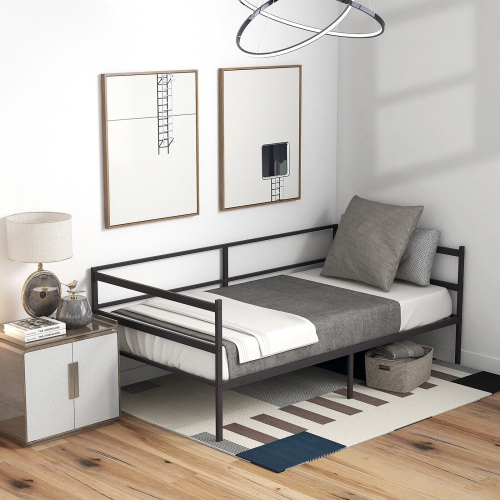 Metal Daybed Frame for Living Room or Bedroom Sleeping and Seating Space