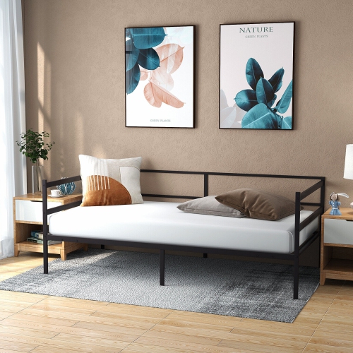 Metal Daybed Frame for Living Room or Bedroom Sleeping and Seating Space