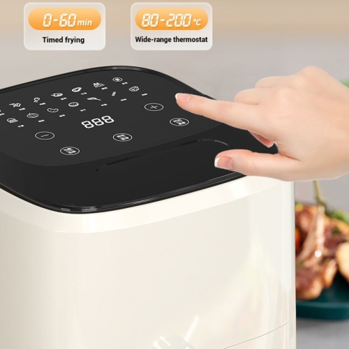 Air fryer without oil smoke household large capacity electronic intelligent visual no flip air fryer oil-free air fryer oven - white