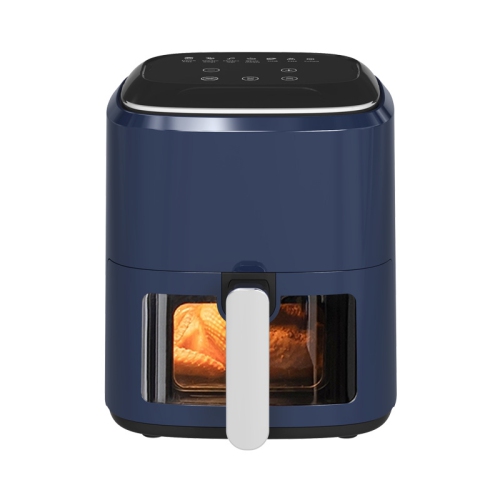 Air fryer without oil smoke household large capacity electronic intelligent visual no flip air fryer oil-free air fryer oven - blue