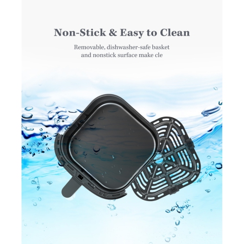 Air fryer household multifunctional visual stainless steel fryer automatic electric oven large capacity smart baking - 601 model 8L