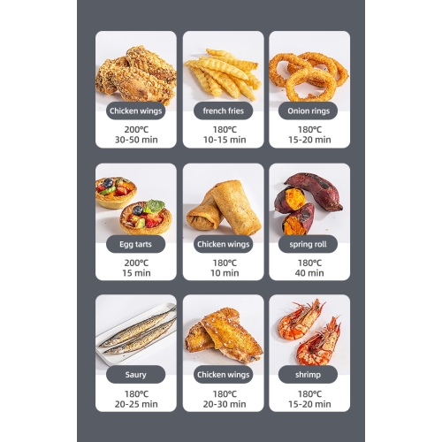 Air fryer household multifunctional visual stainless steel fryer automatic electric oven large capacity smart baking - 501 model 6L