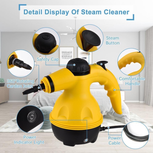 Handheld high-temperature steam cleaner, 3.5 Bar, 900W power steam cleaning pot, suitable for cleaning kitchens, cars, etc.