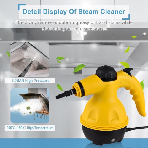 Handheld high-temperature steam cleaner, 3.5 Bar, 900W power steam cleaning pot, suitable for cleaning kitchens, cars, etc.