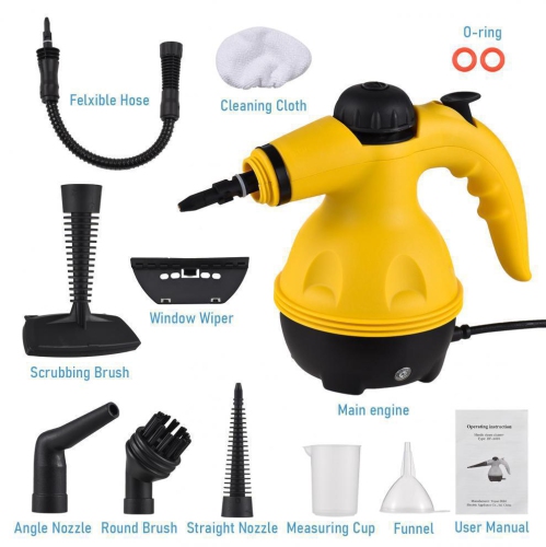 Handheld high-temperature steam cleaner, 3.5 Bar, 900W power steam cleaning pot, suitable for cleaning kitchens, cars, etc.