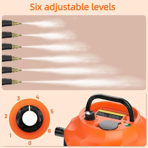 Nettoyeur à vapeur portatif 1500 W, nettoyeur à vapeur haute pression, 6 vitesses Ajustement, réservoir d'eau de 1000 ml, adapté pour la