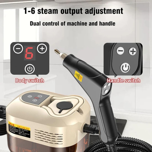 1500W 3Bar Cordless High Pressure Washer Steam Cleaner Handheld Steam Mop with 1.2L Water Tank, 6 Speeds, 4 Spray Heads for Carpet Floor Cleaning