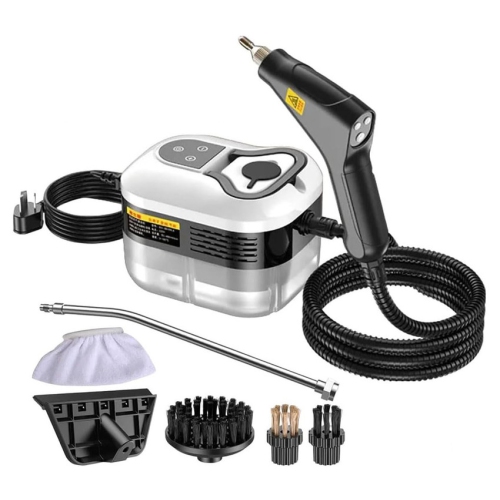 1500W 3Bar Cordless High Pressure Washer Steam Cleaner Handheld Steam Mop with 1.2L Water Tank, 6 Speeds, 4 Spray Heads for Carpet Floor Cleaning