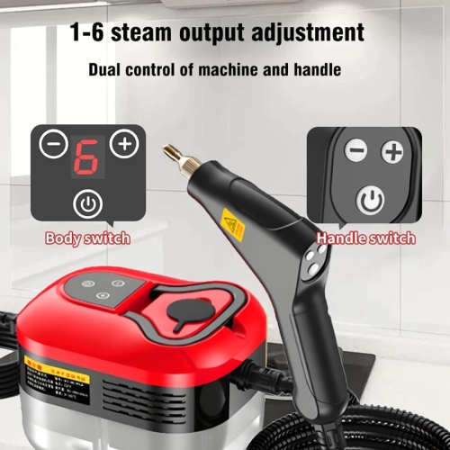 1500W 3Bar Cordless High Pressure Washer Steam Cleaner Handheld Steam Mop with 1.2L Water Tank, 6 Speeds, 4 Spray Heads for Carpet Floor Cleaning
