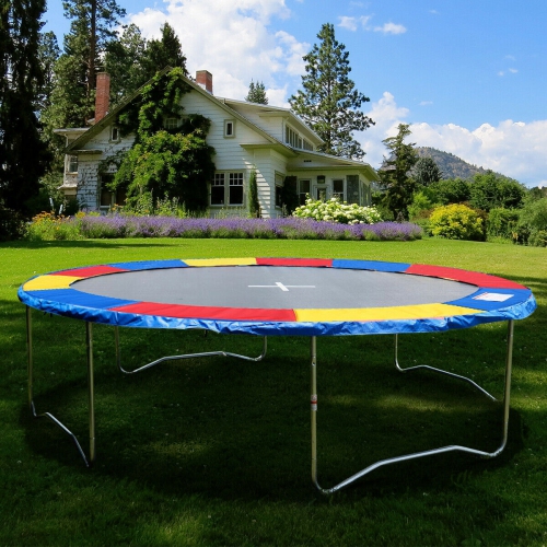 Gymax Trampoline Safety Pad Spring Round Frame Pad Cover Replacement Multi Color
