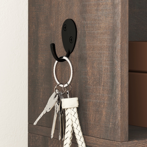 Portemanteau 4-en-1 de HOMCOM avec banc et rangement pour chaussures, banc de portemanteau d'entrée avec 12 compartiments pour chaussures, 6 crochets