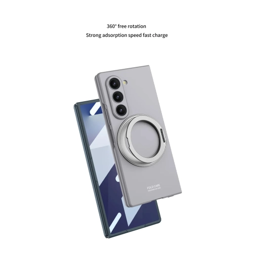 Convient à l'étui pour téléphone mobile Samsung zfold7 étui protecteur ultra-mince mode haut de gamme support intégré anti-traces de doigts - vert