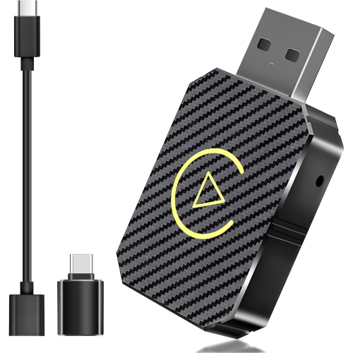 Wireless CarPlay Adapter for Apple iPhone, No Lag for Convert Wired to Wireless CarPlay Adapter from iOS10+