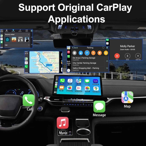 Wireless CarPlay Adapter for Apple iPhone, No Lag for Convert Wired to Wireless CarPlay Adapter from iOS10+