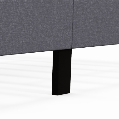 Platform Bed with Upholstered Frame and Button Tufted Wing back Headboard