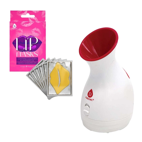 PURSONIC  Spa-Ready Skincare Bundle: Facial Steamer & Hydrating Lip Masks (Pack Of 6)