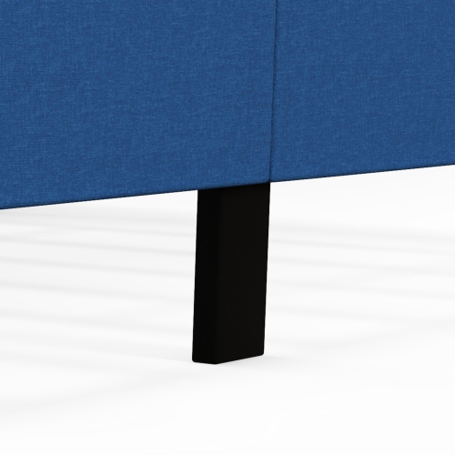 Platform Bed with Upholstered Frame and Button Tufted Wing back Headboard