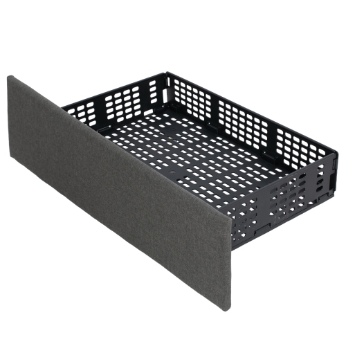 Upholstered LED Bed Frame with Lighted Headboard and 4 Storage Drawers