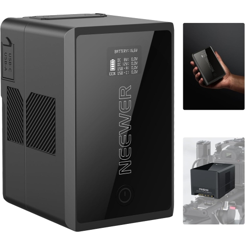 Boîte ouverte - Batterie à montage en V PS150E de Neewer, batterie à verrou 14,54&nbsp;V V 150&nbsp;Wh de 10350&nbsp;mAh avec recharge rapide