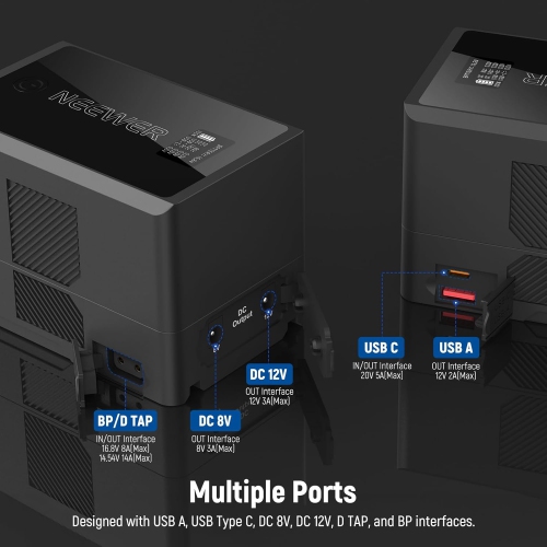 Boîte ouverte - Batterie à montage en V PS150E de Neewer, batterie à verrou 14,54 V V 150 Wh de 10350 mAh avec recharge rapide