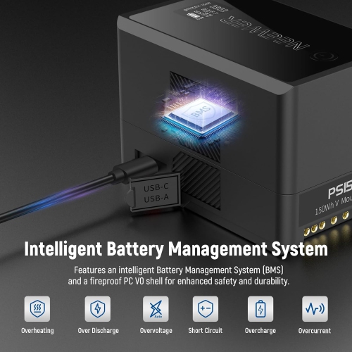 Boîte ouverte - Batterie à montage en V PS150E de Neewer, batterie à verrou 14,54 V V 150 Wh de 10350 mAh avec recharge rapide