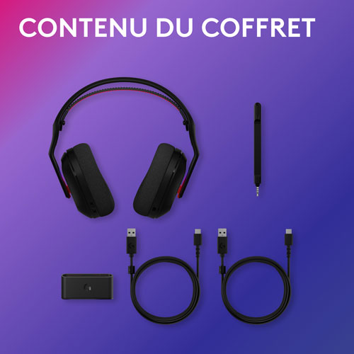 Casque de jeu sans fil Astro A20 X LIGHTSPEED de Logitech pour Switch/PS5/Xbox - Noir