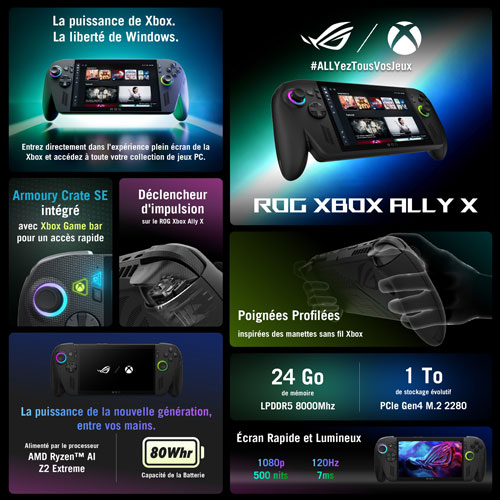 Console de jeu tactile de 7 po ROG Xbox Ally X d'ASUS - Noir - Partenaire de détail exclusif