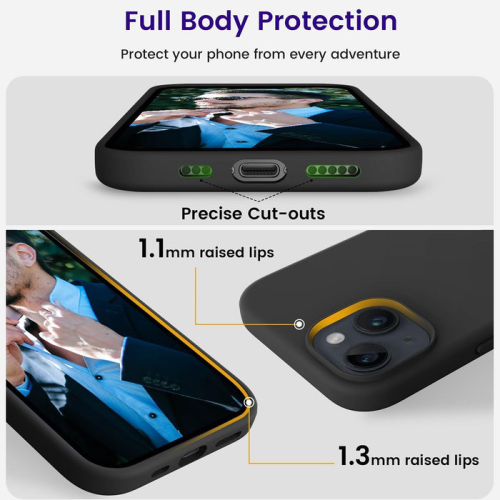 Étui en silicone avec MagSafe pour iPhone 15