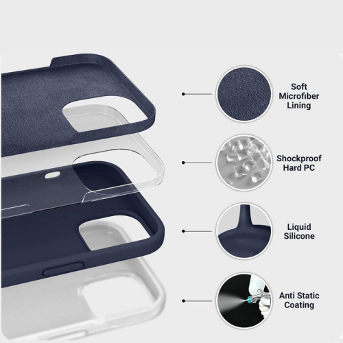 Étui en silicone avec MagSafe pour iPhone 15