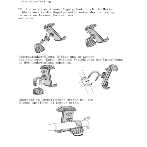 LISEN Motorcycle Cell Phone Mount Holder [One Hand Operation] Bike Cell Phone Mount Holder,Motorcycle & Powersports Handlebar Accessories for iPhone