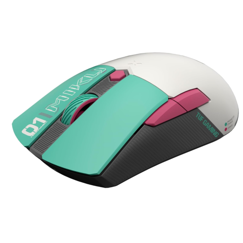 TUF Gaming Mini Wireless Mouse Hatsune Miku Edition is a Lightweight, ambidextrous 65-gram Wireless Gaming Mouse Equipped with tri-Mode Wireless