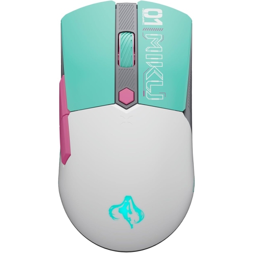 TUF Gaming Mini Wireless Mouse Hatsune Miku Edition is a Lightweight, ambidextrous 65-gram Wireless Gaming Mouse Equipped with tri-Mode Wireless