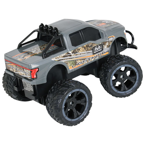 Camion monstre radiocommandé Ford F150 Lightning de NKOK - Gris