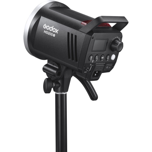 Remis à neuf - 200&nbsp;V Flash stroboscopique 200&nbsp;W GN53 5600K 0,1-1,8S de Godox - Temps de recyclage 2,4G avec lampe à modélisation LED