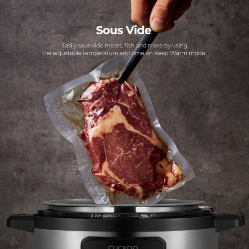 CUCKOO CMC-ZSN601F 6-Quart 8-in-1 Pressure Cooker with Stainless Steel Nonstick Inner Pot, 12 Menu Options, 7 Accessories, Fuzzy Logic Tech, Auto