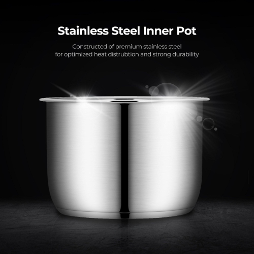 CUCKOO CMC-ZSN601F 6-Quart 8-in-1 Pressure Cooker with Stainless Steel Nonstick Inner Pot, 12 Menu Options, 7 Accessories, Fuzzy Logic Tech, Auto