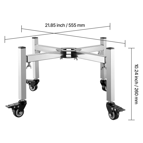 VEVOR 15-27 inch Fire Pit Stand, Adjustable Stretch with 4 Casters, Firepit Stand for Solo Stove Bonfire Ranger Yukon & Other Outside Firepit,