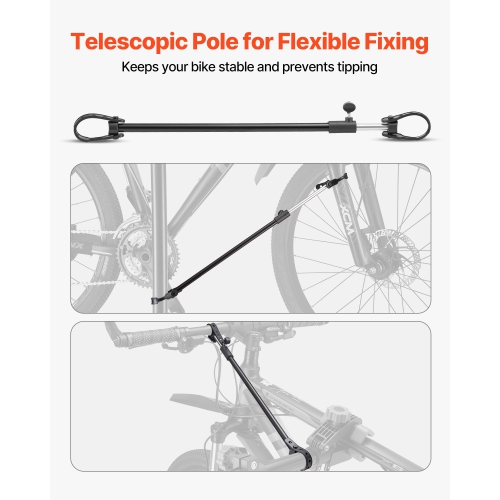 VEVOR 66 lb Bike Repair Stand, Heavy-duty Bicycle Work Stand with 32.8-56.6 in Adjustable Height & Magnetic Tool Tray, Foldable Bicycle Maintenance