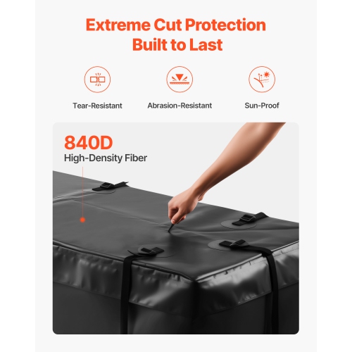 VEVOR 59.84 x 24.02 x 24.41 in Hitch Cargo Carrier Bag, Waterproof 840D PVC, 20 Cubic Feet, Heavy Duty Cargo Bag for Truck Bed Storage with 6