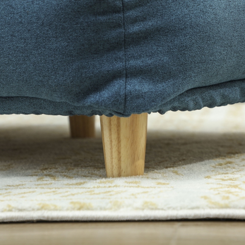 PawHut Pet Sofa, Elevated Dog Couch for Large Dogs, Removable Washable Pet Sofa Cat Bed with Anti-slip Foot Pads, Dark Blue