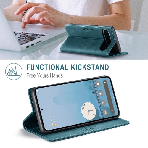 Étui à rabat avec porte-carte pour Pixel 9 Pro XL de Google - Bleu