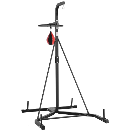 VEVOR  2 In 1 Punching Bag Stand, Steel Heavy Duty Workout Equipment, Adjustable Height Boxing Punching Bag And Speed Bag Stand, Freestanding Sandbag