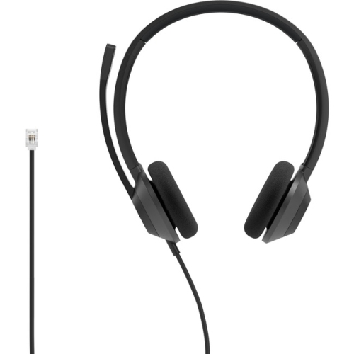 Cisco 322 Headset 322 Wired Dual On-Ear Carbon Black RJ9