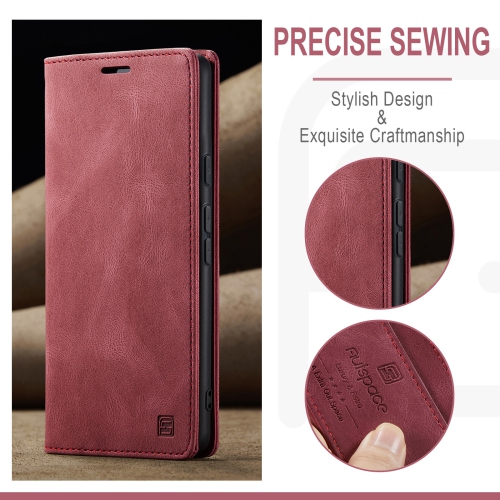 Étui à rabat avec porte-carte pour Pixel 9 Pro XL de Google - Rouge