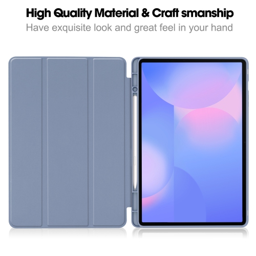 For Samsung Tab S10FE+ and S10FE Plus X620 TPU Case with Pen Slot - Tab S10 FE+/S10FE Plus SM-X620 - Lavender Purple