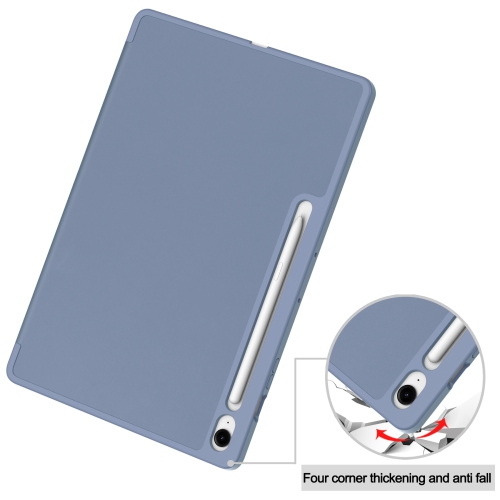 For Samsung Tab S10FE+ and S10FE Plus X620 TPU Case with Pen Slot - Tab S10 FE+/S10FE Plus SM-X620 - Lavender Purple