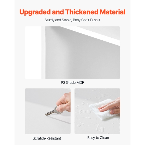 VEVOR 4-Tier Kids Toy Storage and Bookshelf, Large Toy Storage Organizer with 8 Flexible Plastic Bins, Kids Cubby Cabinet with Bookshelf for Study