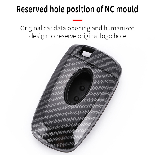 Suitable for Ford Explorer Focus Kuga Mondeo car key cover carbon fiber key shell - carbon fiber black single package + buckle