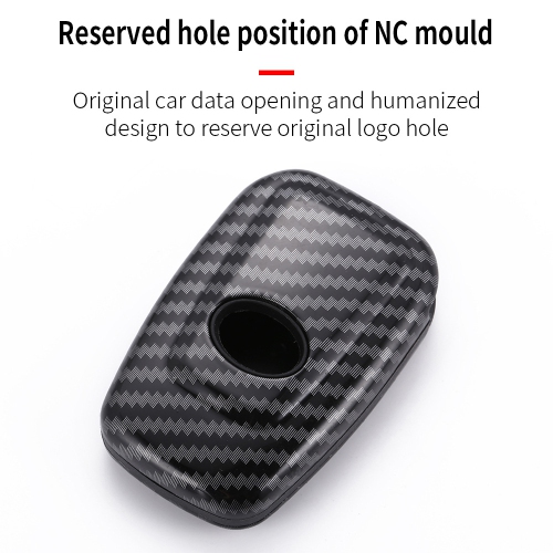 Suitable for Toyota Corolla key bag new Camry RAV4 Rongfang Crown Highlander four-button carbon fiber clip - four-button carbon fiber red single bag